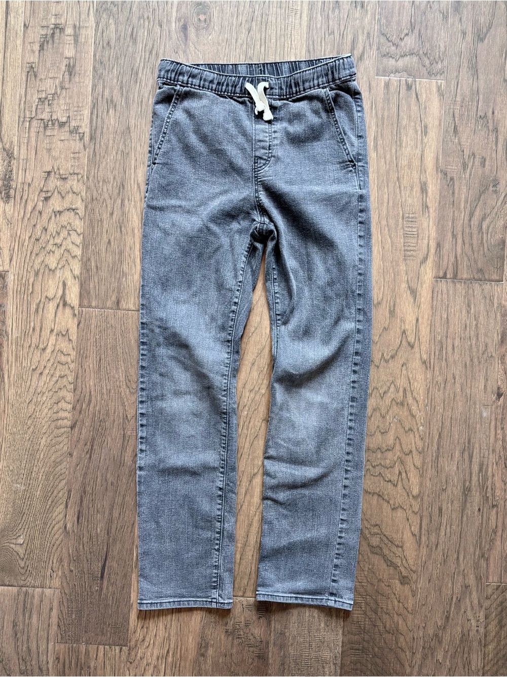 Old Navy Charcoal Gray Boys Pull-On Denim Joggers, size XL